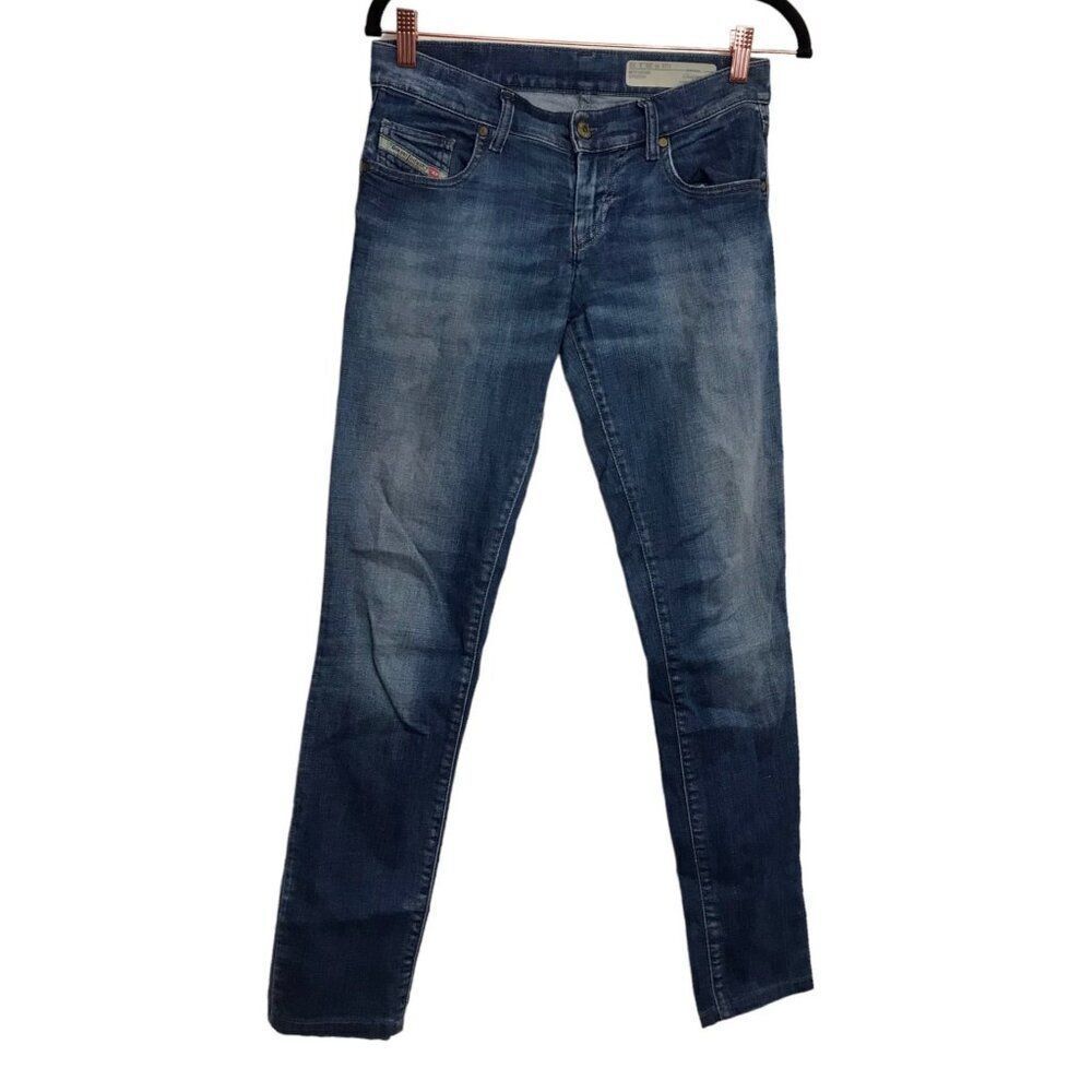 Diesel Grupee Low Rise Jeans 26 Skinny 0836X Stretch Cotton Denim